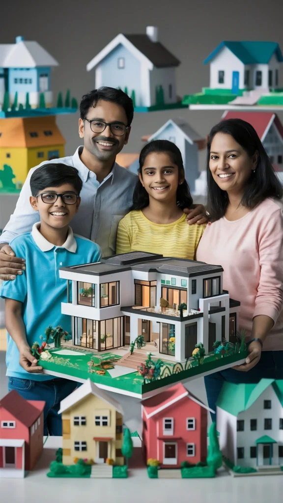 Indian family holder 3d paper model